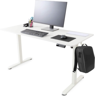 Arebos Schreibtisch Computer-Bürotisch 140x60 cm, elektrisch Memory-Funktion, 72-118 cm höhenverstellbar, Hebekapazität: 50 kg