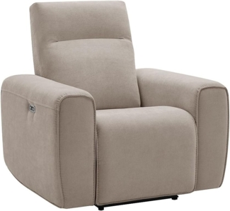 Vente-unique - Relaxsessel elektrisch - Stoff - Beige - LORGITA
