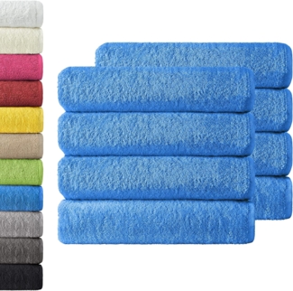 NatureMark 8er Spar-Pack Frottier Handtücher, Handtuch-Set, 50x100 cm, Royal blau, 100% Baumwolle