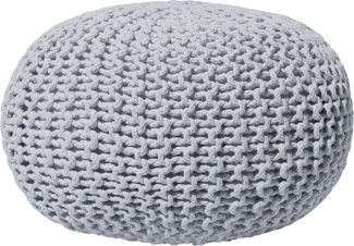 Pouf hellgrau ⌀ 40 cm CONRAD