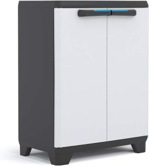 Kis Kunststoffschrank Linear Nieder 90 x 68 x 39 cm grau/schwarz