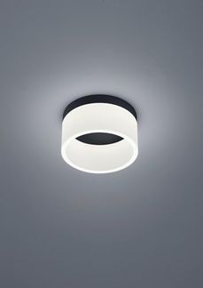 Helestra 'LIV' Deckenleuchte, Metall mattschwarz, Ø 20 cm