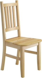 ERST-HOLZ Esszimmerstuhl Schlichter Holz-Küchenstuhl Massivholzstuhl Esszimmerstuhl Kiefer
