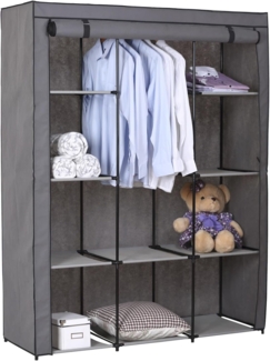 IDIMEX Kleiderschrank STEVEN Keller Regal mit Schutzhülle, 9 Regalfächer individuell verstellbar