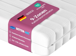 Betten-ABC KSP-1000 – 9-Zonen-Kaltschaummatratze – Das Original, 16 cm Höhe, Größe: 90x200, Härtegrad: H2