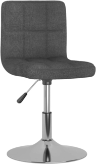 vidaXL Esszimmerstuhl Drehbar Dunkelgrau Stoff, Drehbar [3087469]