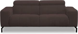 DOMO. Collection Cunelli Ecksofa, Sofa mit Rückenfunktion, Garnitur mit Relaxfunktion, braun, 208 x 104 x 79 cm