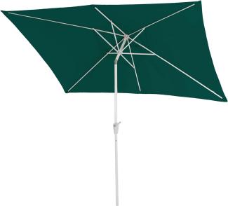 Sonnenschirm N23, Gartenschirm, 2x3m rechteckig neigbar, Polyester/Alu 4,5kg UV-Schutz 50+ ~ grün