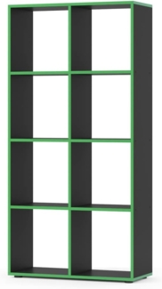Vicco Raumteiler Schwarz/Grün 72 x 143 cm, Scutum