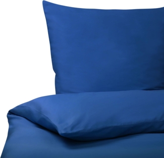 Bettwäsche-Set Ohne Muster HARMONRIDGE 155x220 cm Baumwoll-Satin Dunkelblau