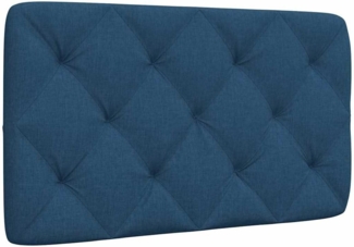 vidaXL Bett Kopfteil-Kissen Blau 80 cm Stoff (1-tlg)
