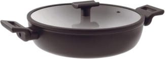 Sambonet Titan Pro Aluminium Schwarz Servierpfanne mit Deckel antihaft 28 cm / h: 7,5 cm / 4 L