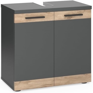 Vicco Waschbeckenunterschrank Anthrazit/Viking Oak 60 x 59.1 cm, Niko