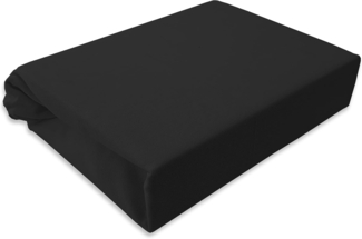Spannbettlaken Kinderbett JERSEY 60x120 70x140 80x160 Top Qualität Hohe Gewicht 180g/m2 (80x160, Schwarz)