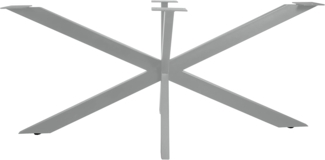 SAM Spider-Tischgestell, Roheisen Silber lackiert, Metallgestell für Holztische, Gestell mit vielseitiger Verwendbarkeit, 8x4 cm