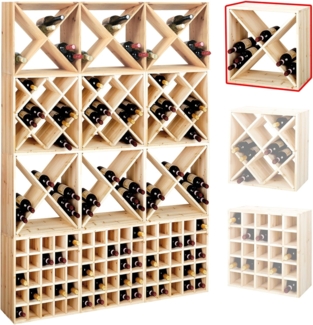 ZELLER Weinregal 13170 für 24 Flaschen, zertifiziertes Kiefernholz / Weinflaschen-Regalsystem