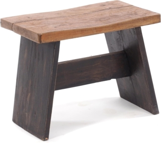 DESIGN DELIGHTS Hocker SITZBÄNKCHEN "SCHEMEL 40", Altholz massiv, 31 x 40 x 25 cm, Fußhocker, F