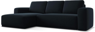 Ecksofa mit Schlaffunktion Links Kaila in Samtstoff