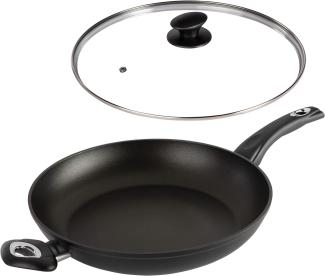 ONVAYA® Bratpfanne mit hohem Rand 32 cm | Pfanne mit Deckel | für alle Herdarten - auch Induktion | Hochrandpfanne mit Antihaftbeschichtung | Aluguss
