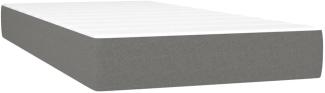 vidaXL Taschenfederkernmatratze Dunkelgrau 90x190x20 cm Stoff 347695