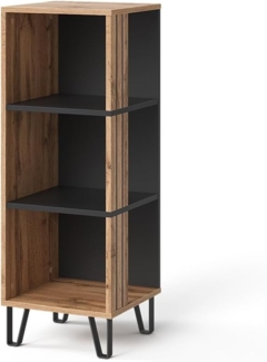 Bücherregal Amber Eiche Wotan 36 x 100 cm mit 3 Fächern Vicco