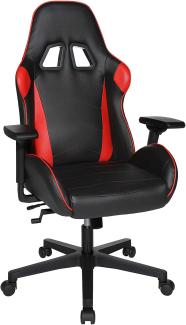 Gaming Chair Bürostuhl SPEED CHAIR 2, Kunstleder Schwarz Rot, Top Star