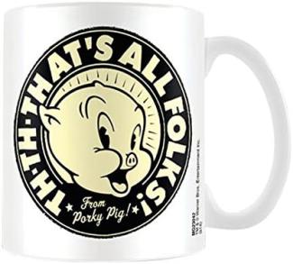empireposter Looney Tunes That's All Folks Keramik Tasse Größe Ø8,5 H9,5cm