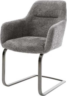 Freischwinger Pejo-Flex Bouclé Grau Freischwinger flach Graphit Taschenfederkern