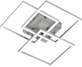 Fischer & Honsel 21380 LED Deckenleuchte Seth aluminiumfarben 52x52 cm CCT