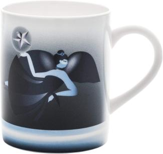 Alessi AAA06 3 Blue Christmas Mug Bone China mit Dekor, blau.