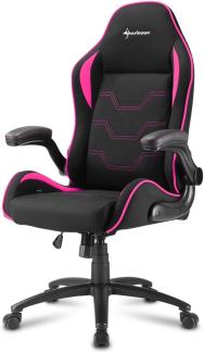 Sharkoon Elbrus 1 Gamingstuhl, Stoff, Schwarz/Pink, Normal