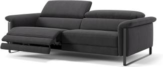 Sofanella Stoffsofa Palma 3-Sitzer Sofa Stoffgarnitur in Schwarz