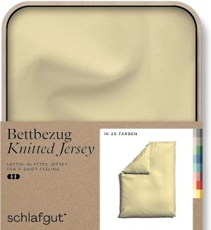 Schlafgut Bettbezug Knitted Jersey uni, aus Bio-Baumwolle mit Elasthan, Reißverschluss, (1 St), bügelfrei, Mix & Match Bettwäsche: passender Kissenbezug erhältlich