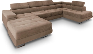 Masseno Ecksofa CASONE mit Schlaffunktion U-Form, Sofa mit Bettkasten