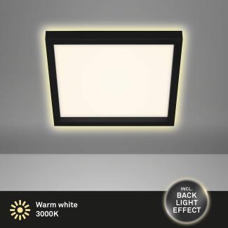 Briloner LED Panel Cadre schwarz 29,3 x 29,3 cm warmweiß, Backlight-Effekt