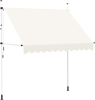 vidaXL Einziehbare Markise Handbetrieben 250 cm Cremeweiß 143695