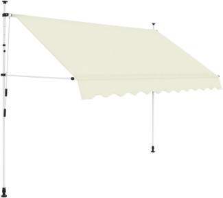 vidaXL Einziehbare Markise Handbetrieben 250 cm Cremeweiß 143695