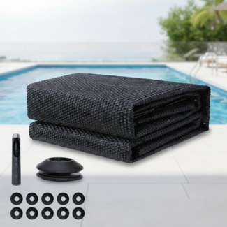 Pool Solarfolie Solarplane Schwarz 549x274cm Solarheizung Abdeckplane Poolheizung Wärmeplane