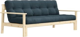 Schlafsofa UNWIND - Matratze Petrol Blue / Gestell Natur - Karup Design