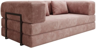 Luxusbetten24 Sofa Designer Sofa Lazy 3 Sitzer, mit Aufklappfunktion und Cordbezug