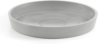 ECOPOTS Blumentopfuntersetzer ROUND SAUCER White Grey, BxTxH: 15x15x2,5 cm