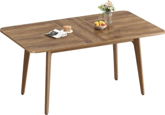 VASAGLE Esstisch, Esszimmertisch, Küchentisch, ausziehbare Tischplatte, 120 kg belastbar, für Esszimmer, Büro, Arbeitszimmer, schlichtes Design, von SONGMICS, honigbraun KDTDE090K01