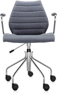 Kartell Maui Soft, Sessel ouf Rollen, Grau