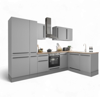 BASIC by Balculina Winkelküche Denver, Küche BxHxT 310/115 x 211 x 60, Breite 310 cm, wahlweise mit E-Geräten und Induktion