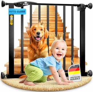 Kidiz® Türschutzgitter ✓ Absperrgitter ✓ Treppengitter ✓ Kindergitter | Gitter Haustier | 88 - 101 cm SCHWARZ +14
