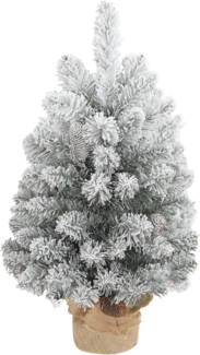 HOMCOM Künstlicher Weihnachtsbaum 72 Zweige, Tannebaum, Realistisches Aussehen, Grün+Weiß