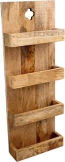 riess-ambiente Küchenregal HEMINGWAY 80cm natur, Einzelartikel 1-tlg, Massivholz · 4 Fächer · Wohnzimmer · Schlafzimmer