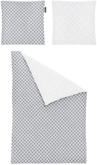 Irisette Mako-Satin Kissenbezug Bea 8254 silber 40x80 cm