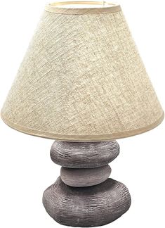 FHL easy 850165 Tischleuchte Bella helbraun sandfarben mit Stoffschirm Leinen