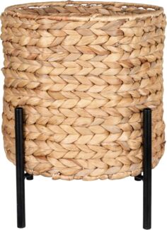 House Nordic Blumentopf, Wasserhyazinthe, schwarz/natur, ø26,5x29 cm